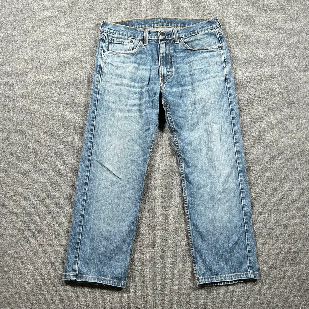 Levi's Jeans Mens Size 32x30 Blue 505 Regular Fit Straight Leg Medium Wash Denim